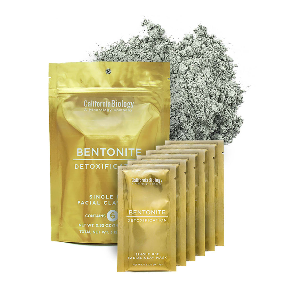 Calcium Bentonite Deep Cleansing Facial Clay Single Sachets
