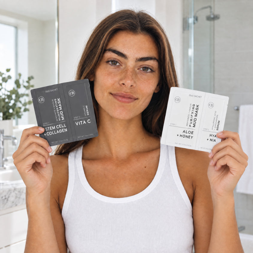 Women Holding Kbeauty Duo Sachets